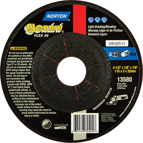 Gemini® Flexible Mini Disc Depressed Centre Wheel 7/8" - 66252830424