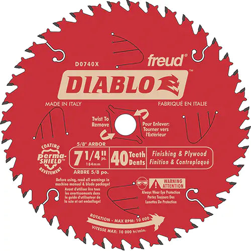Contractor aw Blades - Finishing Saw Blades 5/8" - D0740A