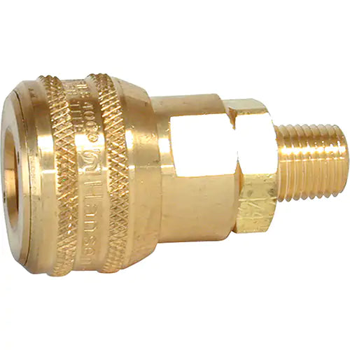 Quick Couplers - 3/8" Industrial, One Way Shut-Off - Automatic Couplers 1/2" (M) NPT - 21.682