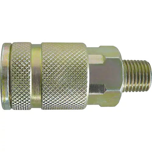 Quick Couplers - 3/8" Industrial, One Way Shut-Off - Manual Couplers 1/4" (M) NPT - 21.942