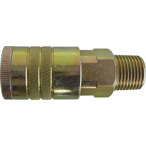 Quick Couplers - 1/2" Industrial, One Way Shut-Off - Manual Couplers 3/4" (M) NPT - 22.992