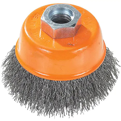 Crimped Wire Cup Brush with Ring 5/8"-11 - 13D304