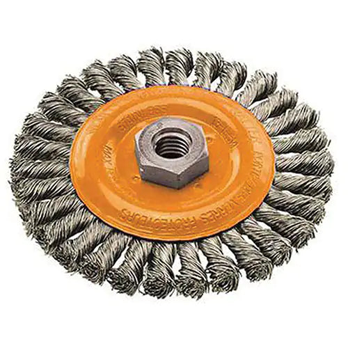 Wide Knotted Wire Wheel Brush 5/8"-11 - 13L404