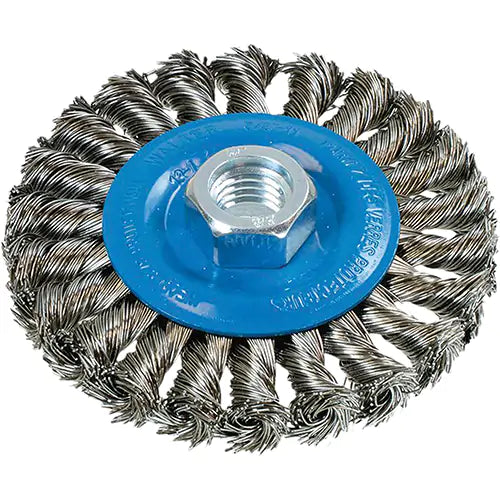 Wide Knotted Wire Wheel Brush 5/8"-11 - 13L414