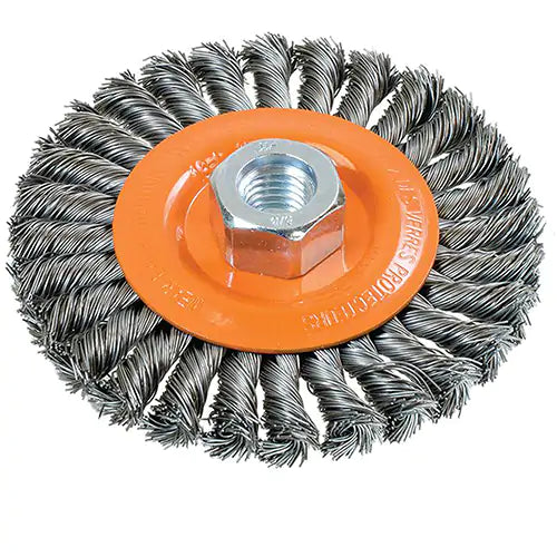 Wide Knotted Wire Wheel Brush 5/8"-11 - 13L454