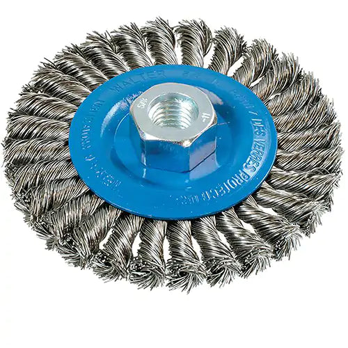 Wide Knotted Wire Wheel Brush 5/8"-11 - 13L464