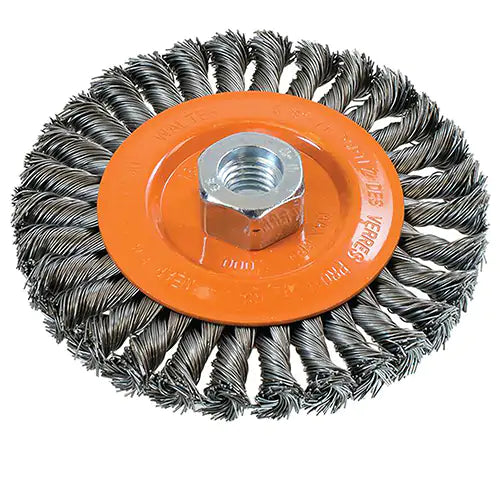 Wide Knotted Wire Wheel Brush 5/8"-11 - 13L504