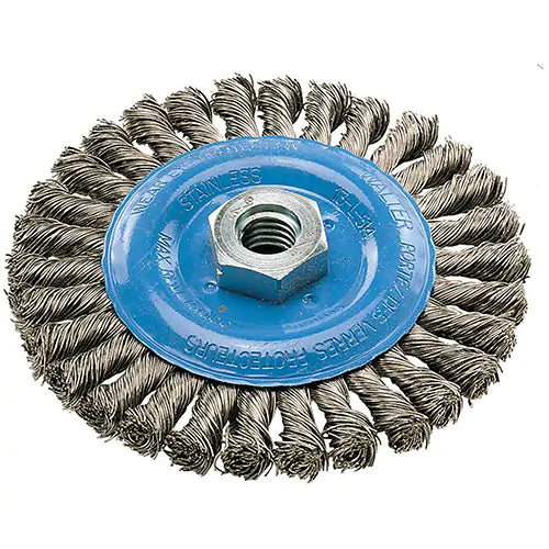 Wide Knotted Wire Wheel Brush 5/8"-11 - 13L514