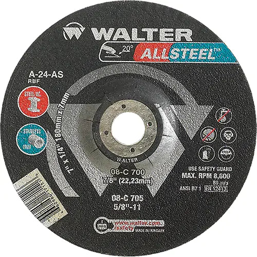 Allsteel Xtra™ Depressed Centre Grinding Wheel 7/8" - 08C600