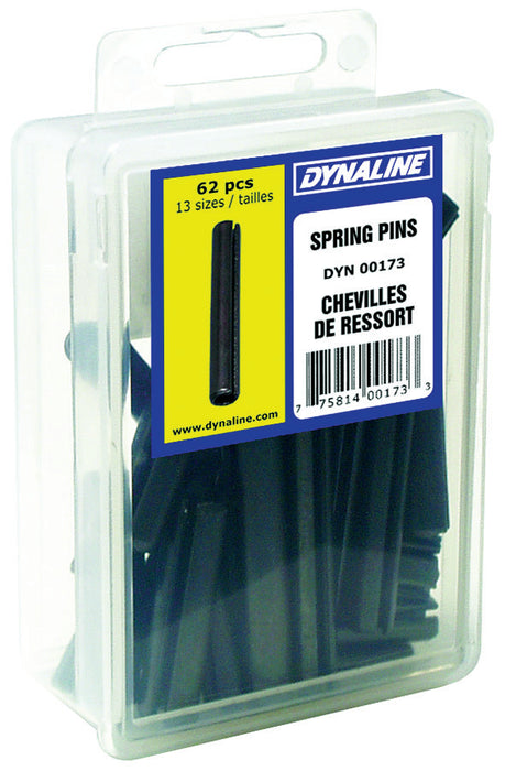 Dynaline (378) 00173 Spring Pin Dynakit, 13 Sizes / 62 Pieces