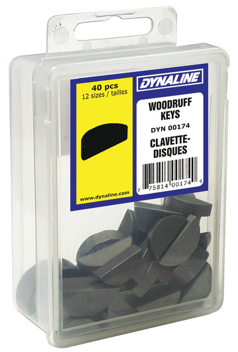 Dynaline (378) 00174 Woodruff Key Dynakit, 12 Sizes / 40 Pieces