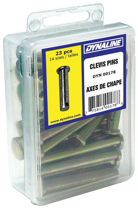 Dynaline 00178 Clevis Pin Dynakit, 14 Sizes / 23 Pieces