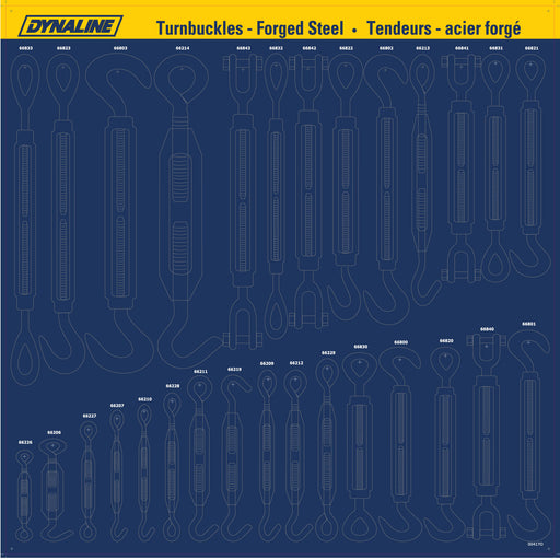 Dynaline 00417 FORGED TURNBUCKLES BRD&OVRLY