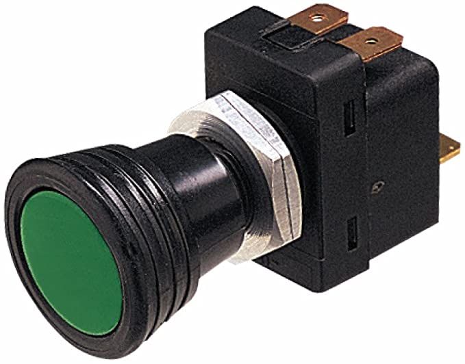 Hella (526) 004778001 Hella Switch - S04 - Pull switch control - 12V - Number of connectors: 3 - Bolted - On/Off Switch - Halogen - Bore 14.5mm - Switch Lighting: Green/Orange/Red - with bulb