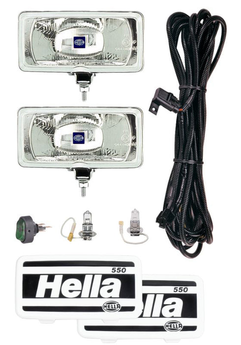 Hella 005700691 Hella 550 Series 12V/55W Halogen Driving Lamp Kit, 2 Pack