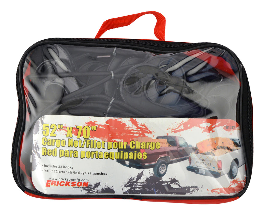 Erickson 01012 52"x70" Cargo Net / 22 Hooks w/ Storage bag