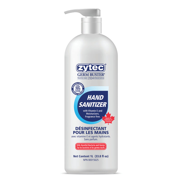 Empack 01217 Zytec Germ Buster Gel Hand Sanitizer, Fragrance Free, 70% Alcohol- 1 L Pump