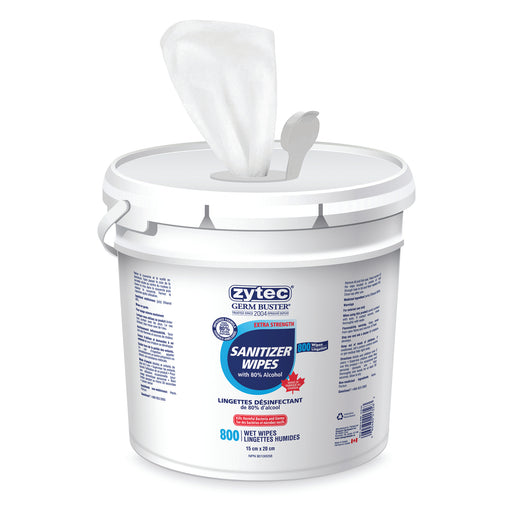 Empack 01356 Zytec Germ Buster Sanitizer Wipes, 80% Alcohol, 800 Wipes