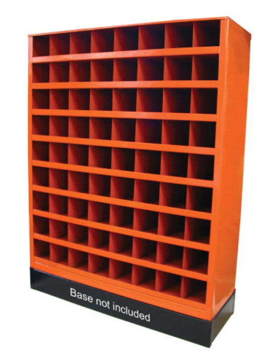 H. Paulin (680) 022-519 Papco Empty 72 Compartment Steel Merchandiser, Painted Orange