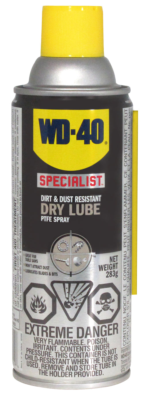 WD-40 02209 WD-40® Specialist™ Dirt & Dust Resistant Dry Lube PTFE Spray 283g