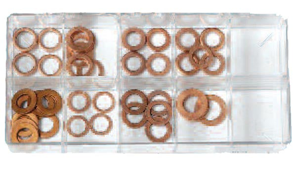 FMSI (450) 0231 Item # 0231, Copper Flex Line Gasket Assortment 48 pcs