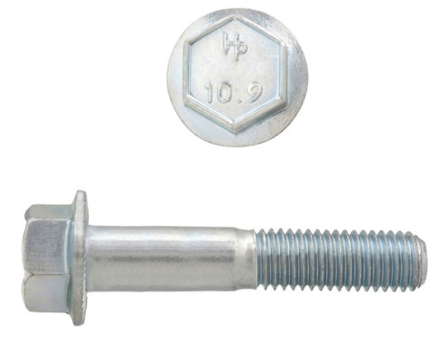 H. Paulin (680) 024-820 Paulin M8-1.25 x 45mm Metric Hex Flange Bolts Zinc Class 10.9 Coarse Thread PT 3 Pcs