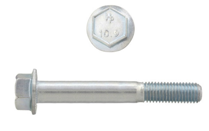 H. Paulin (680) 024-825 Paulin M8-1.25 x 70mm Metric Hex Flange Bolts Zinc Class 10.9 Coarse Thread PT 2 Pcs