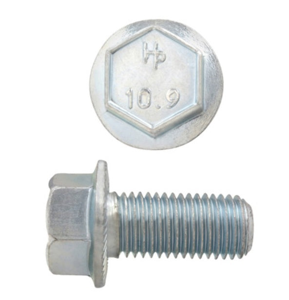 H. Paulin (680) 024-831 Paulin M10-1.25 x 20mm Metric Hex Flange Bolts Zinc Class 10.9 Fine Thread FT 3 Pcs