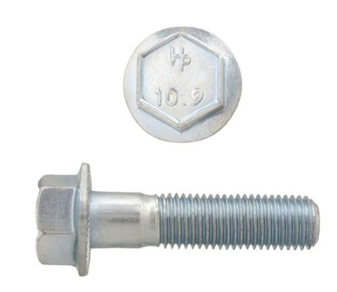 H. Paulin (680) 024-835 Paulin M10-1.25 x 40mm Metric Hex Flange Bolts Zinc Class 10.9 Fine Thread PT 2 Pcs