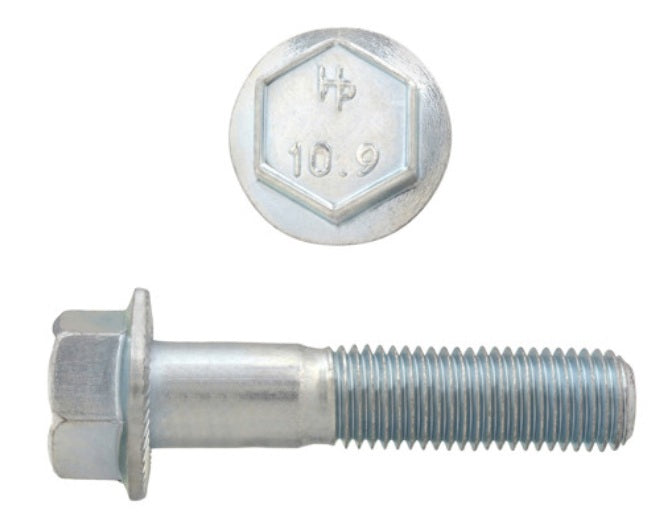 H. Paulin (680) 024-836 Paulin M10-1.25 x 45mm Metric Hex Flange Bolts Zinc Class 10.9 Fine Thread PT 2 Pcs