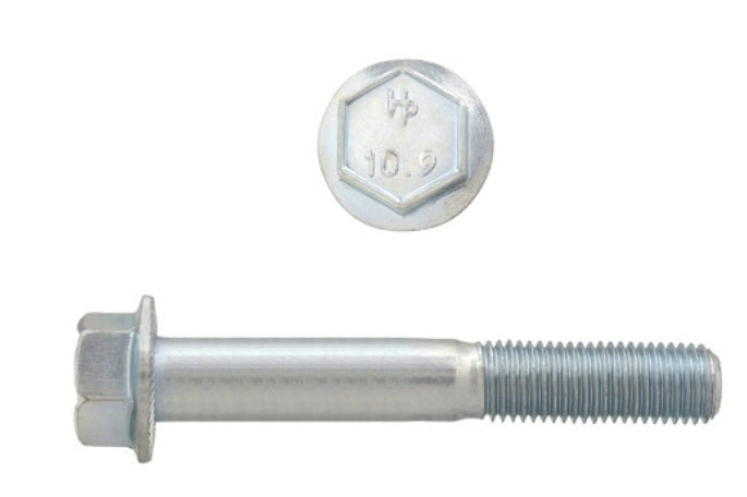 H. Paulin (680) 024-841 Paulin M10-1.25 x 70mm Metric Hex Flange Bolts Zinc Class 10.9 Fine Thread PT 2 Pcs