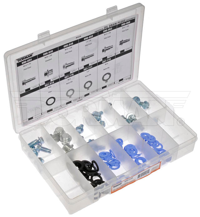 Dorman 030-502 Universal Oil Drain Plug And Gasket Tech Tray - 11 SKUs
