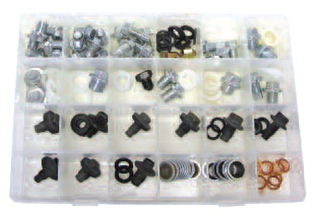 FMSI (450) 0327 Item # 0327, Oil Drain Plug & Gasket Assortment 168 pcs