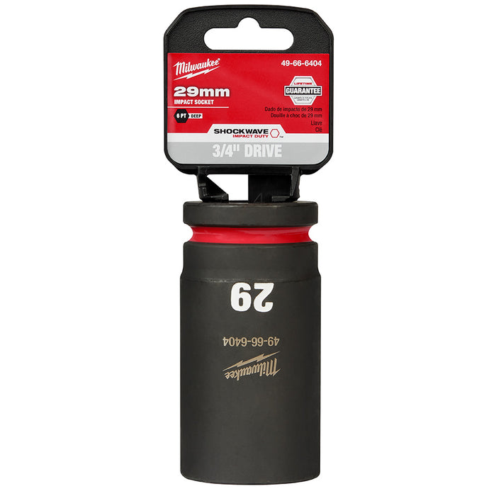 Milwaukee 49-66-6404 SHOCKWAVE Impact Duty™ 3/4"Drive 29MM Deep 6 Point Socket