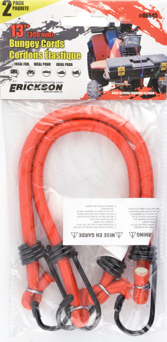 Erickson (447) 06645 2 Pk. 13" Standard Bungee Cord