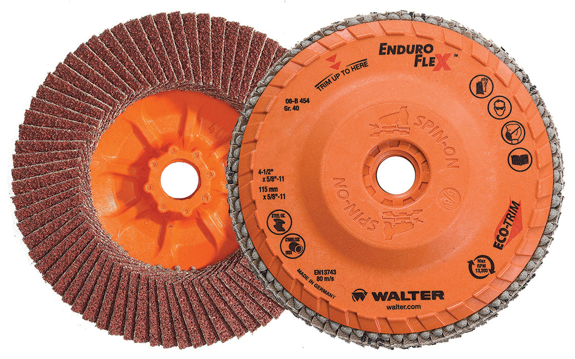 Walter (365) 06B454 ENDURO-FLEX™ Blending Disc 4-1/2" x 5/8"-11 GR40 SPIN-ON PK10
