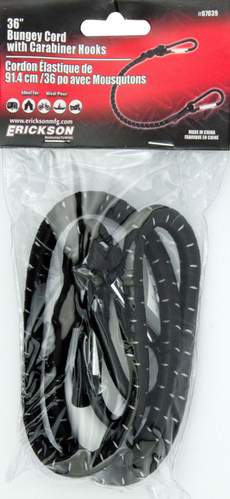 Erickson (447) 07039 36" HD Stretch Cord w/ Carabineer Hooks