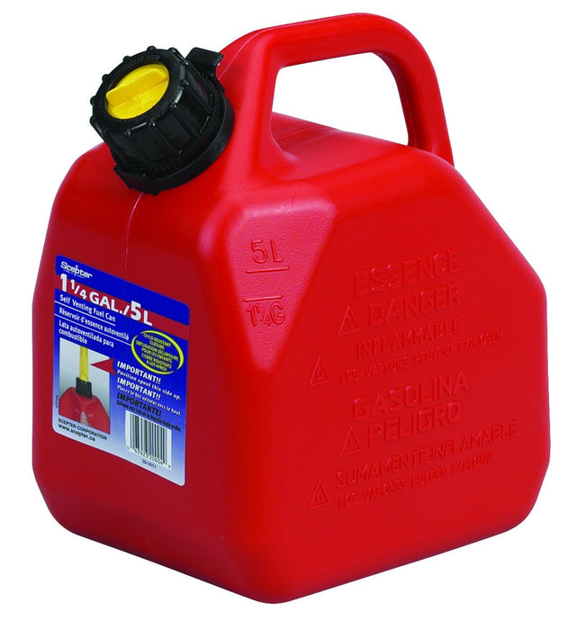 Scepter 07081 Scepter 5 Liter/1.25 gallon Red Jerry Gas Can. Self-venting.