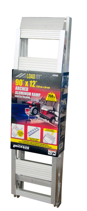 Erickson (447) 07441 12" x 90" Folding Arched Aluminum Ramp 750 lb " LOAD IT"