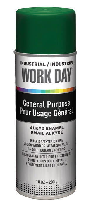Sherwin Williams (435) A04408000 Krylon Industrial Work Day, Gloss, Green, 10 oz.