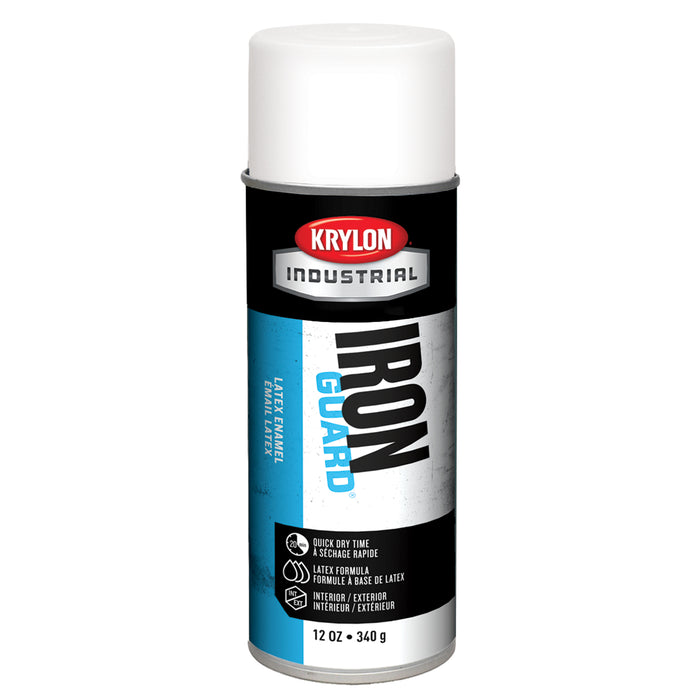 Sherwin Williams (435) K07912000 Krylon Iron Guard Latex Enamel, Satin, White, 12Oz/340G.