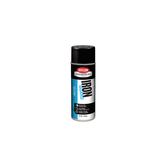 Sherwin Williams (435) K07913000 Krylon Iron Guard Latex Enamel, Satin, Black, 12Oz/340G.