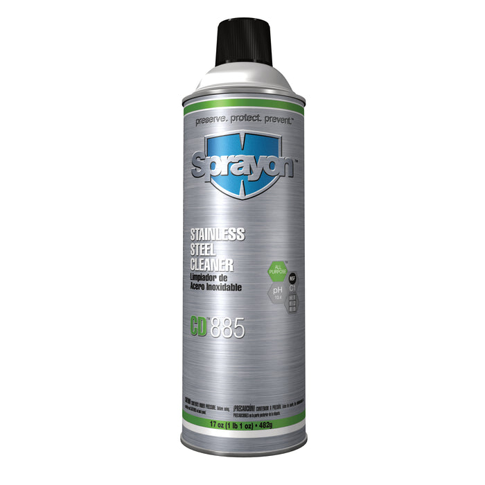 Sherwin Williams SC0885000 Sprayon CD885 Stainless Steel Cleaner, 17 oz.