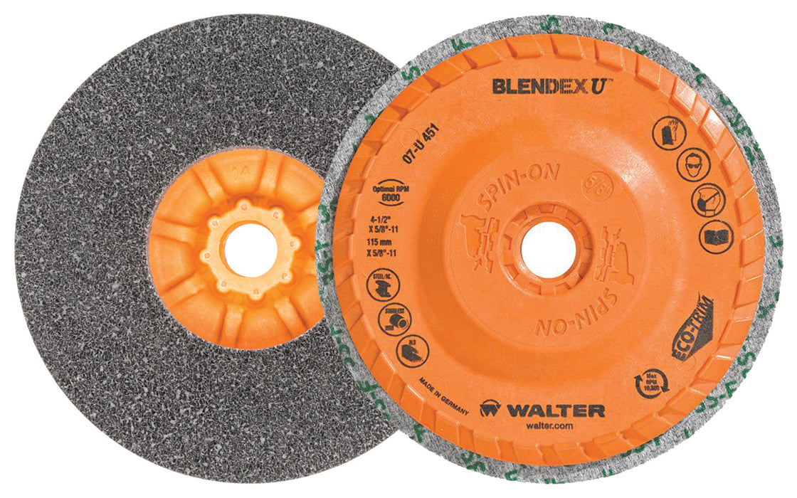 Walter 07U451 4-1/2" X 5/8"-11 BLENDEX U CUP PK 5