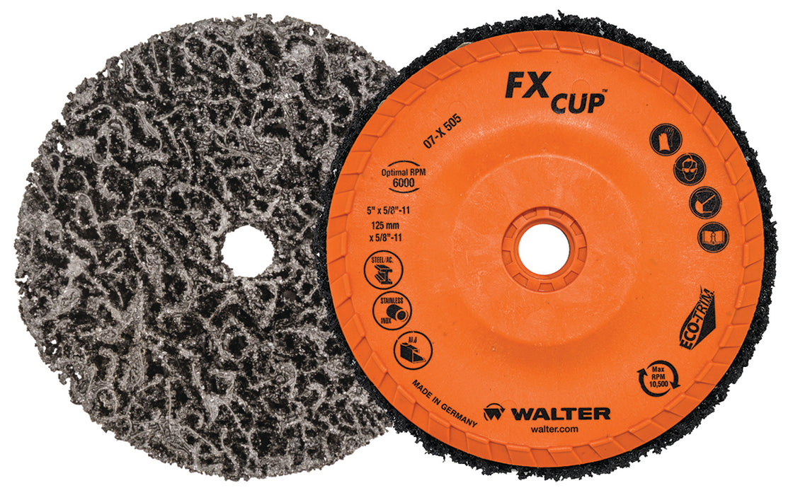 Walter (365) 07X505 5" X 3/4" X 5/8"-11 FX CUP WHEEL