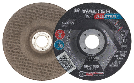 Walter 08C500 5 X 1/4" X 7/8" ALLSTEEL XTRA™ GRINDING WHEEL TYPE 27 PK 25