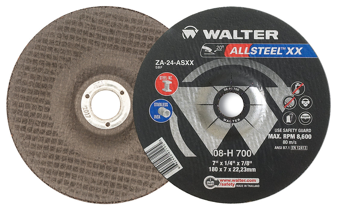 Walter (365) 08H700 HP XX™ Grinding Wheel 7 X 1/4" X 7/8" T27 PK 25