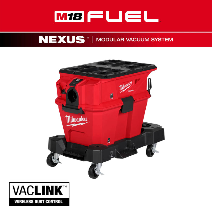 Milwaukee (366) 0914-20 M18 Fuel Nexus 6 Gallon Wet/Dry Vacuum W/ Packout Compatibility & Vaclink (Bare Tool)