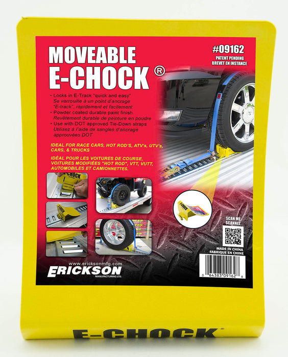 Erickson (447) 09162 E-Track Wheel Chock for Automobiles - PATENT PENDING