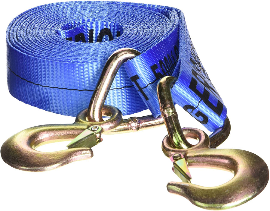 Erickson (447) 09301 2″ x 20′ – 10,000 lb. Tow Strap with Forged Safety Snap Hooks